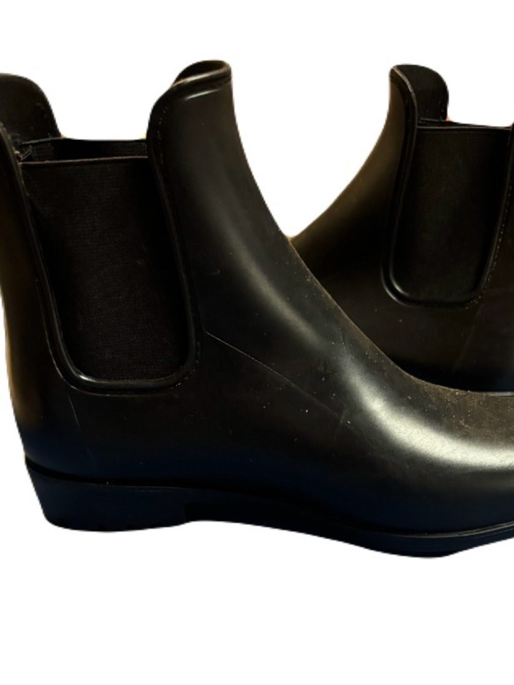 Black Chelsea Rain Ankle Boots for Women